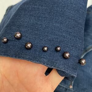 Bead Detail Blue Jeans Charter Club Lexington Beaded Sides Size 10 Mid Rise